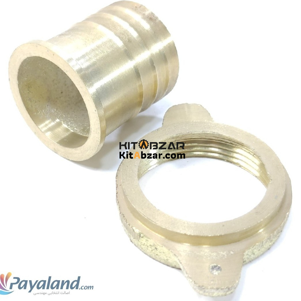 0205040104 سرشلنگي 1/2 برنجي لوله مهره شير - تصویر 1