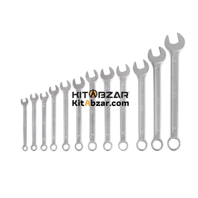 مجموعه-12-عددی-آچار-یکسر-تخت-یکسر-رینگی-آتا-3 آچار 12 يكسر رينگ RH-2112 رونيكس - تصویر 1