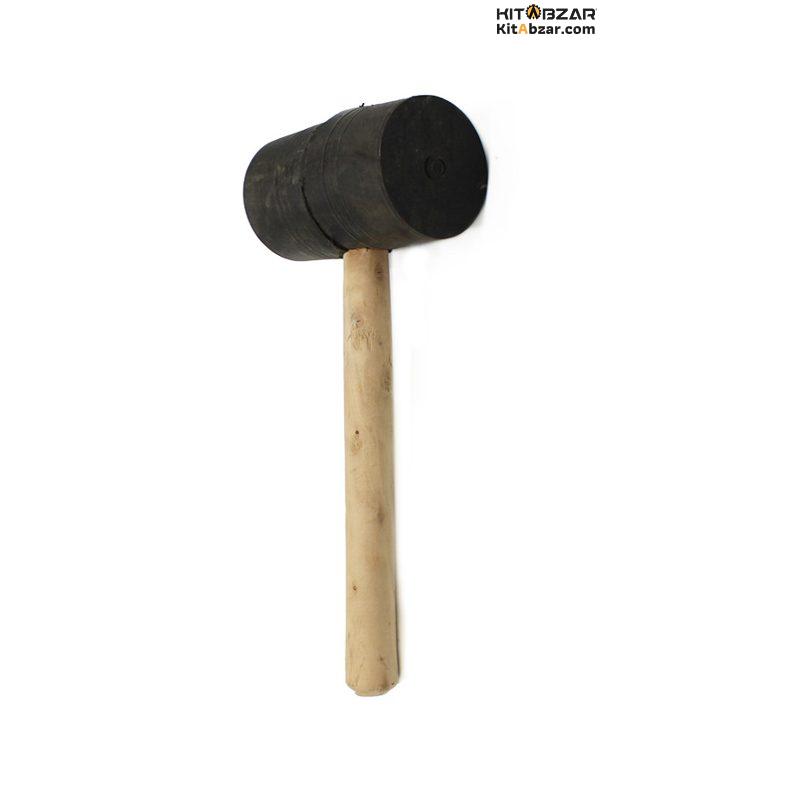 چکش-لاستیکم چكش لاستيكي بزرگ دسته چوبي - تصویر 1